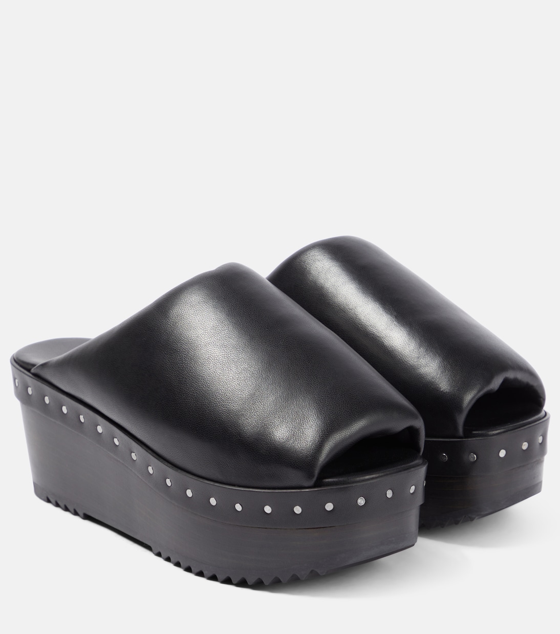 Padded leather platform sandals | Rick Owens