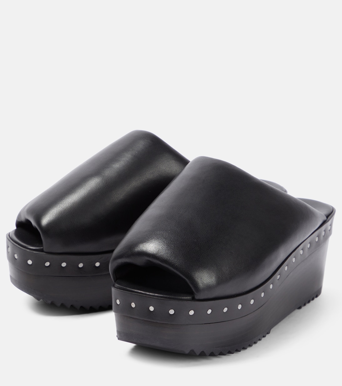 Padded leather platform sandals | Rick Owens