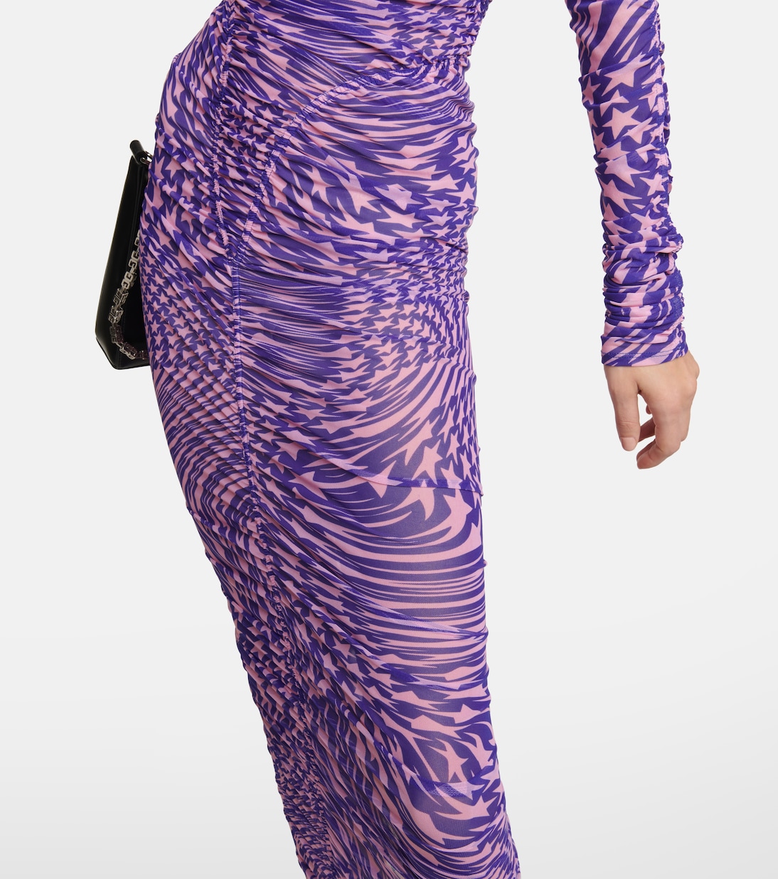 Ruched mesh midi dress | Mugler