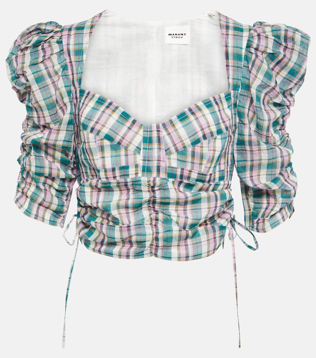 Galaor checked cotton crop top | Marant Etoile