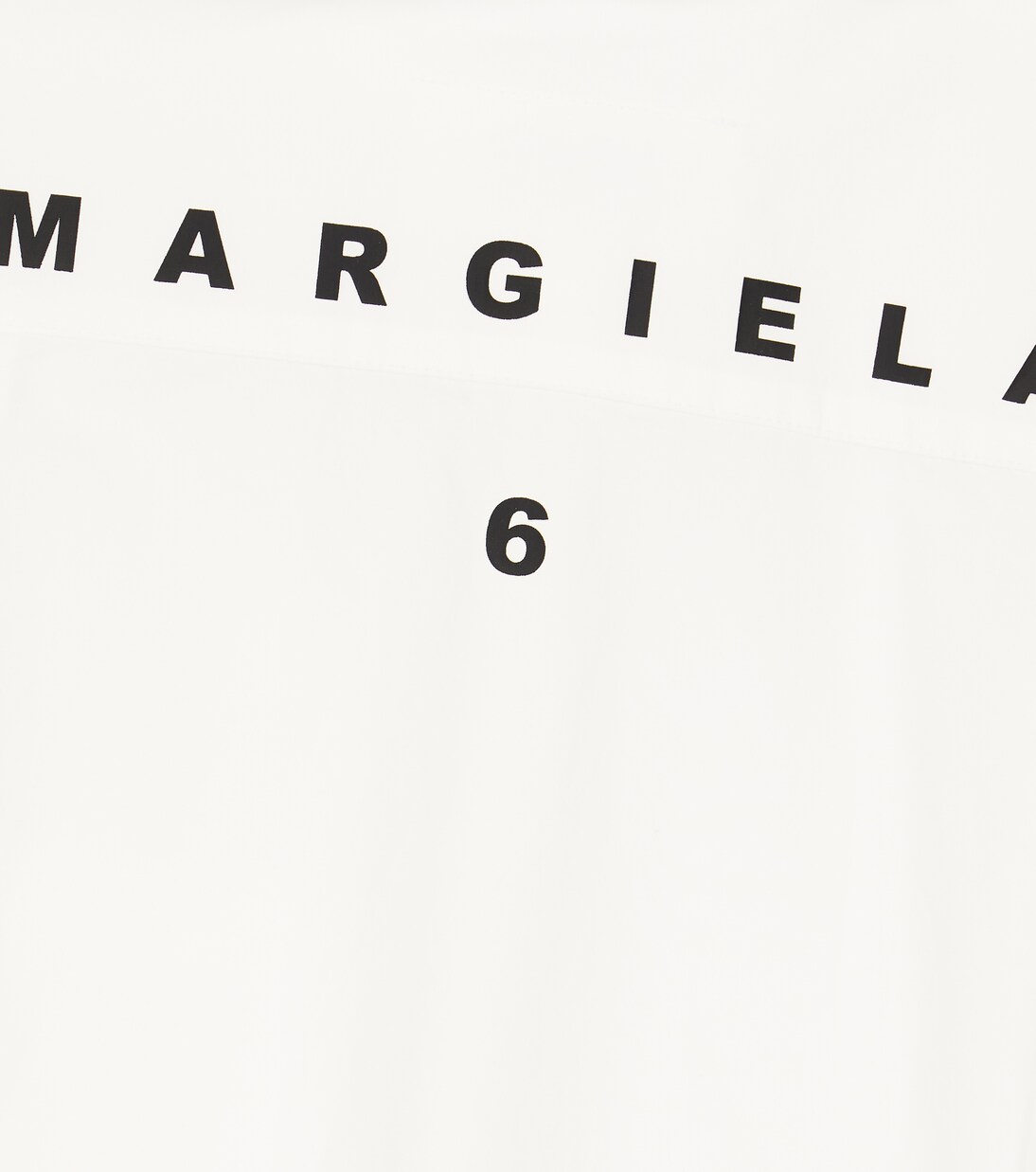 Camicia cropped in cotone con logo | MM6 Maison Margiela Kids