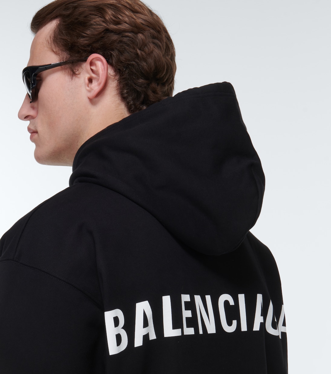 Felpa in jersey di cotone con cappuccio | Balenciaga