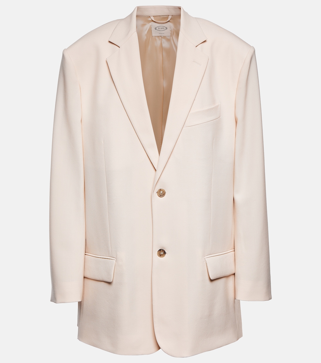 Blazer de lana con ribete de piel | Tod's