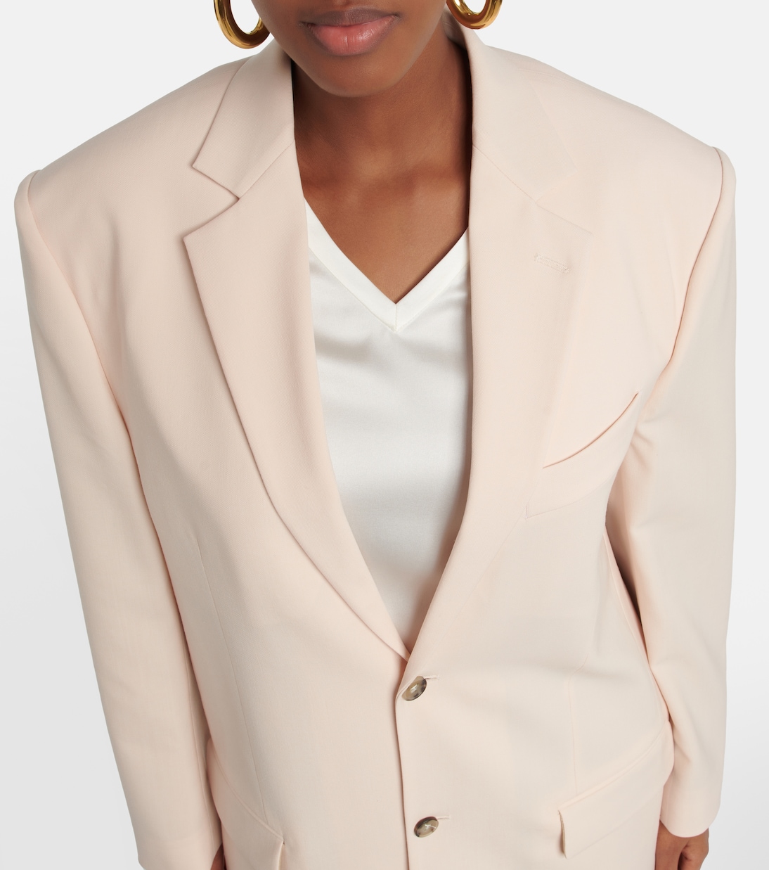 Blazer de lana con ribete de piel | Tod's