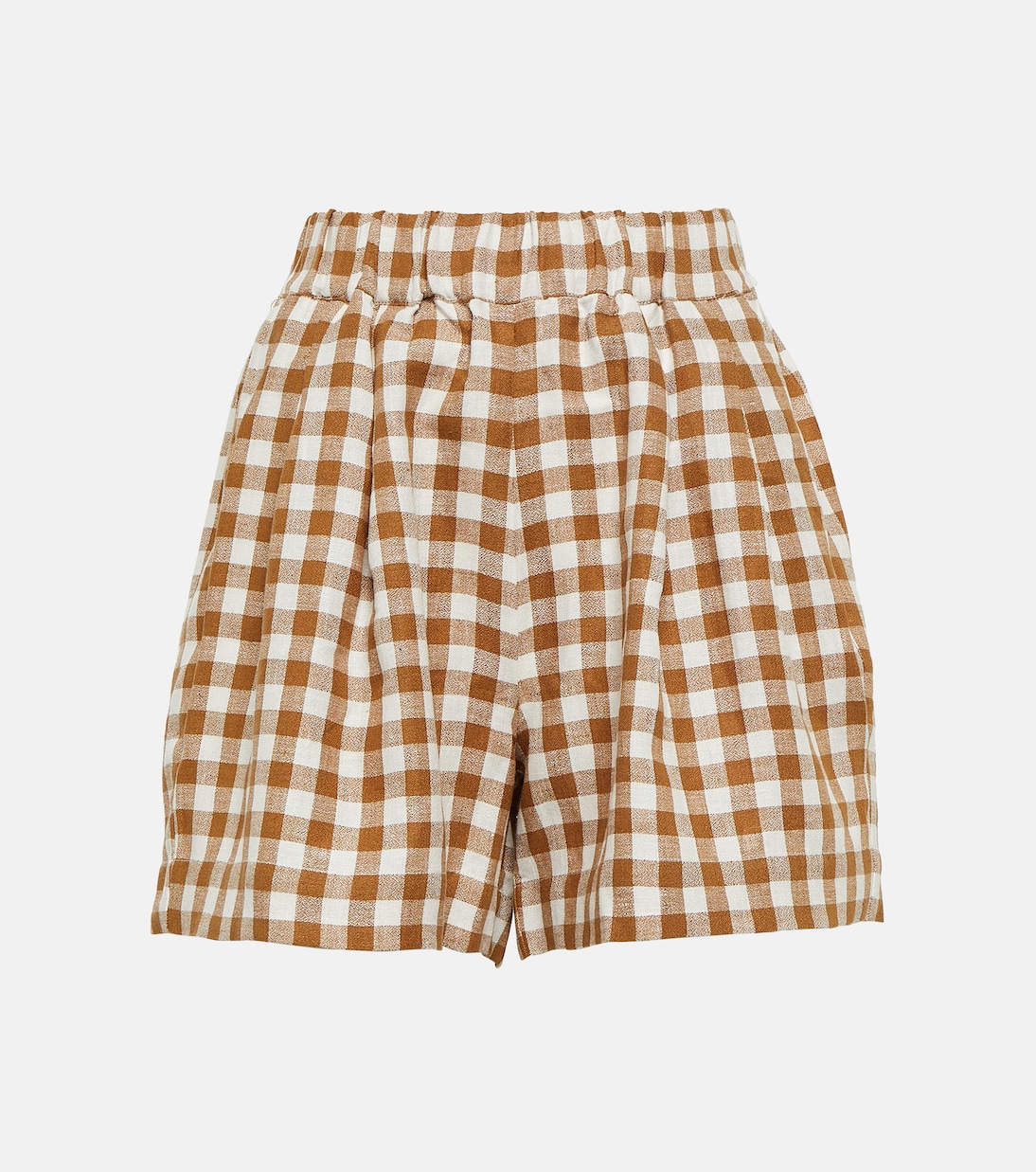 Shorts Zurich in lino a quadretti | Asceno