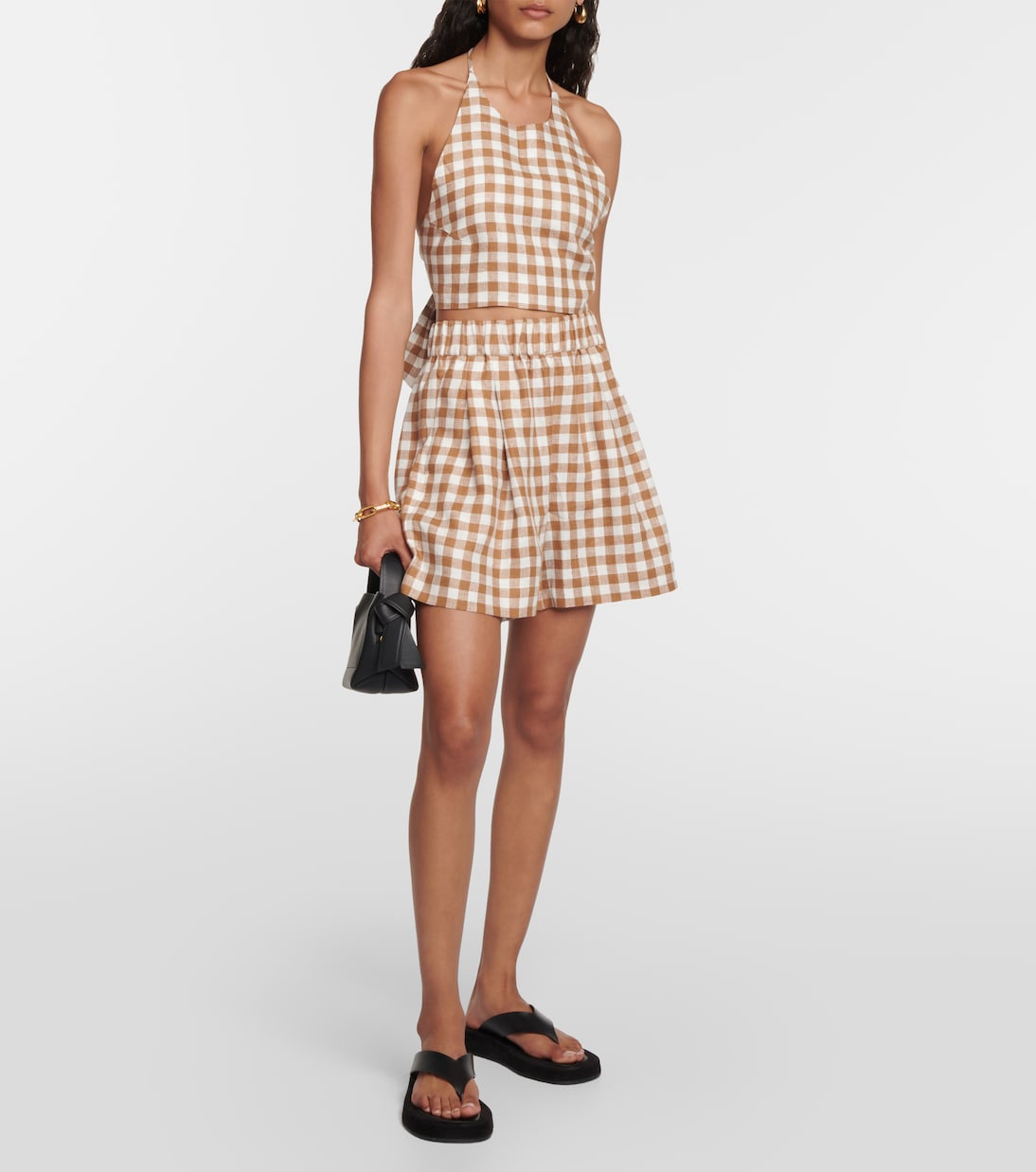 Shorts Zurich in lino a quadretti | Asceno