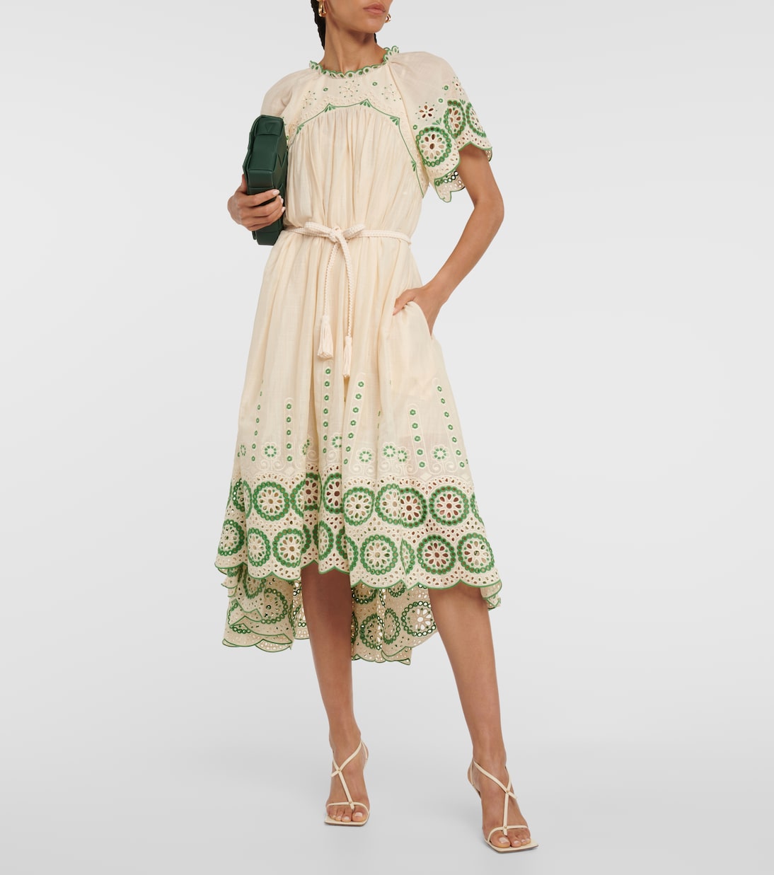 Abito midi Raie in cotone | Zimmermann