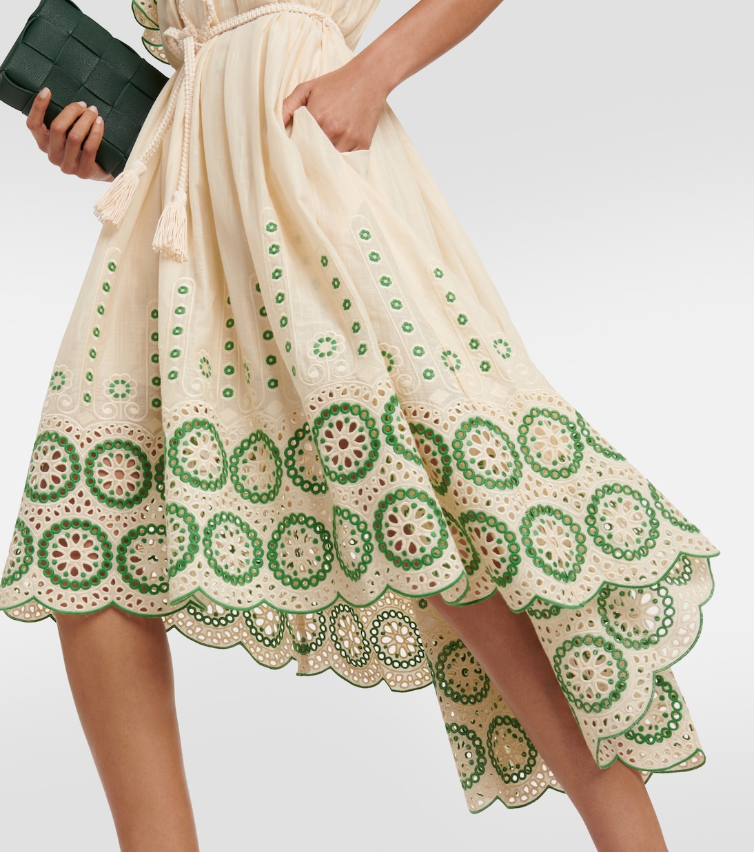 Abito midi Raie in cotone | Zimmermann