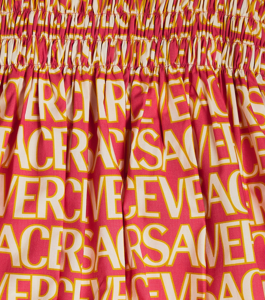 Bedrucktes Kleid aus Baumwollpopeline | Versace Kids