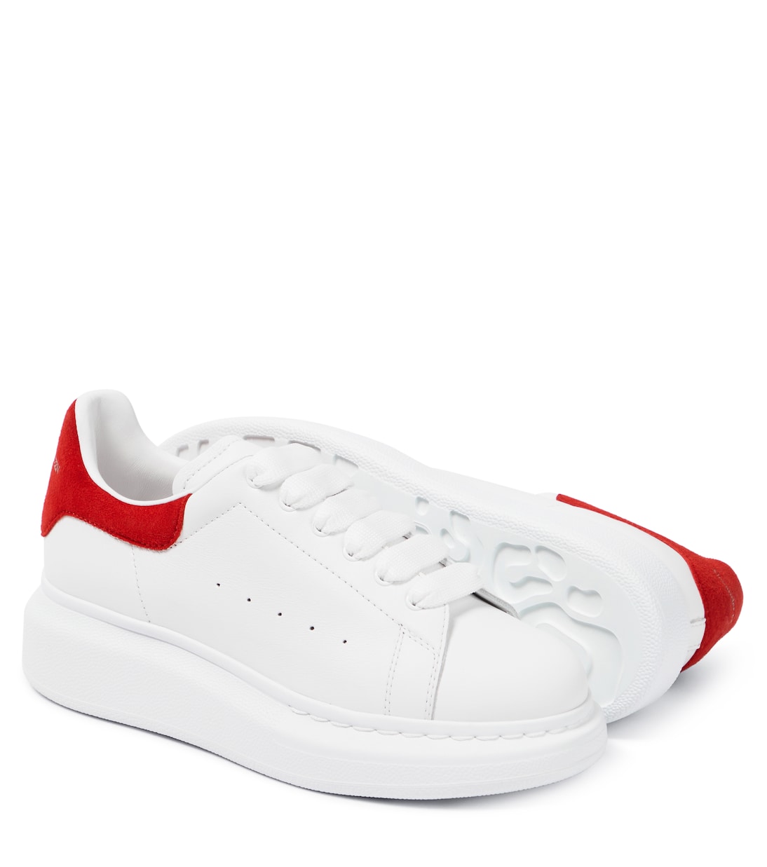 Oversized leather sneakers | Alexander McQueen Kids