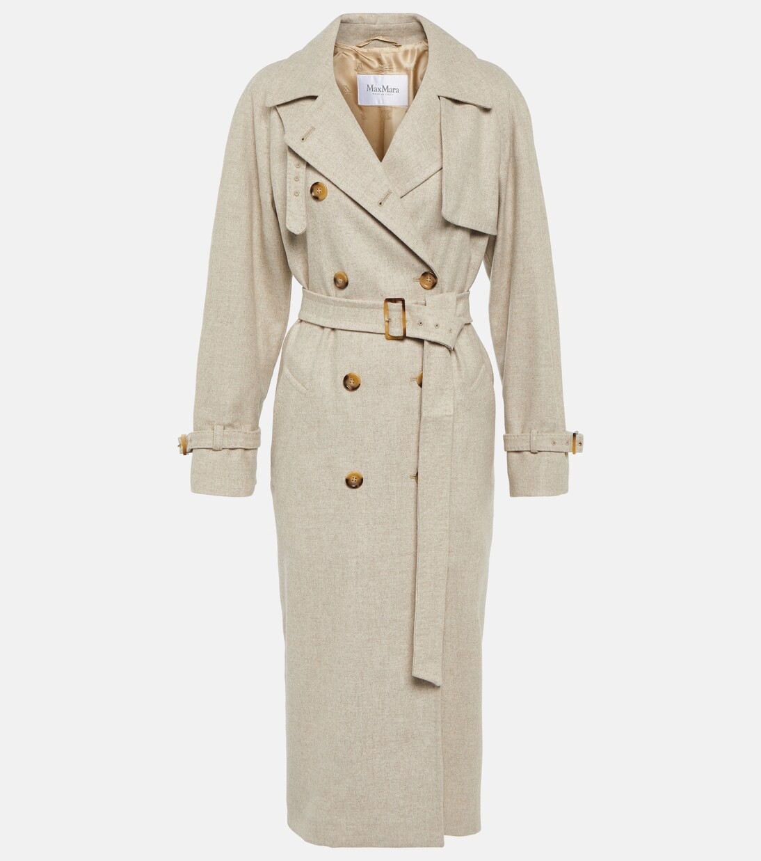 Trench coat Murena en alpaga cachemire melanges en beige Max Mara Mytheresa