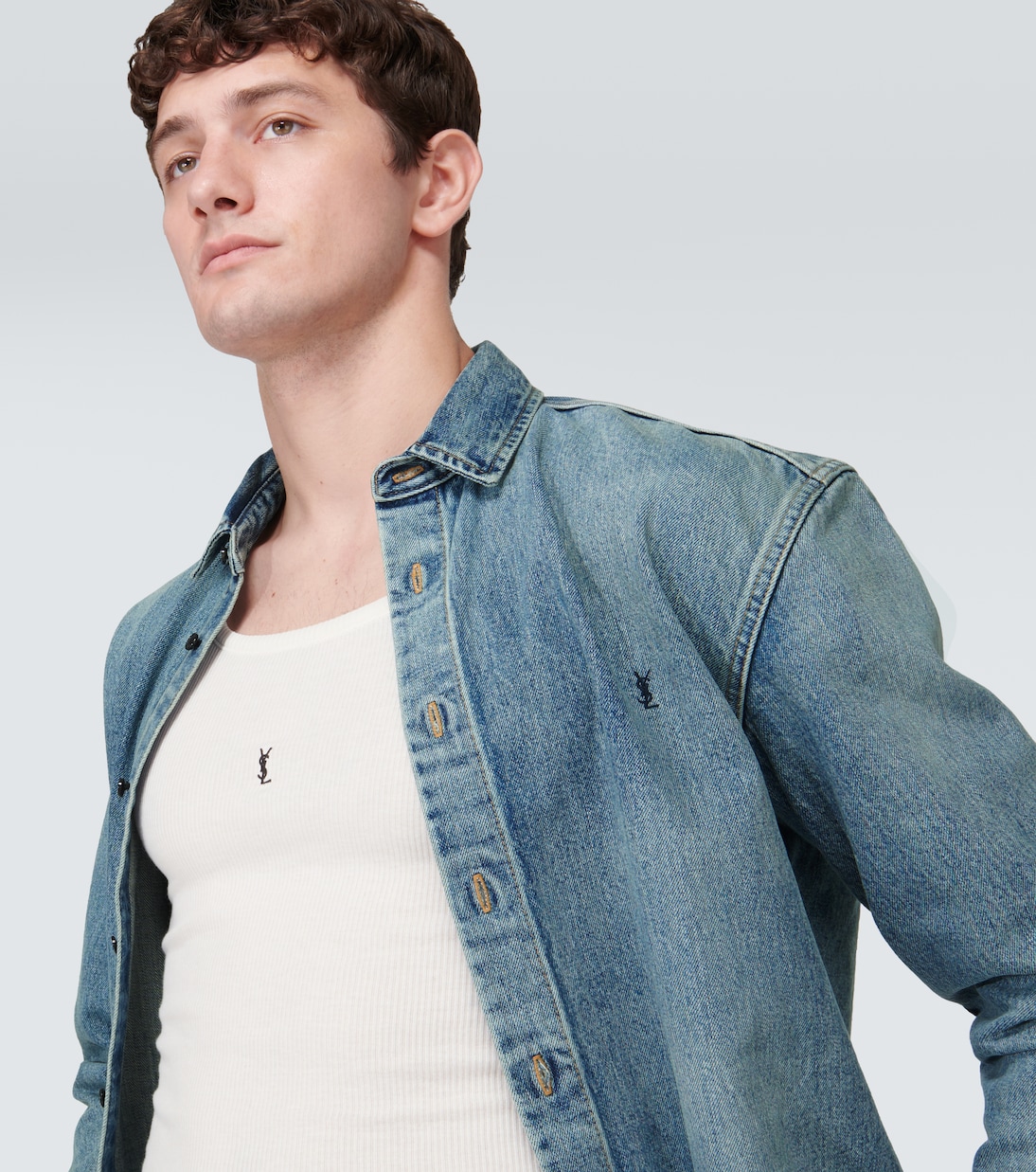 Top en coton à logo | Saint Laurent