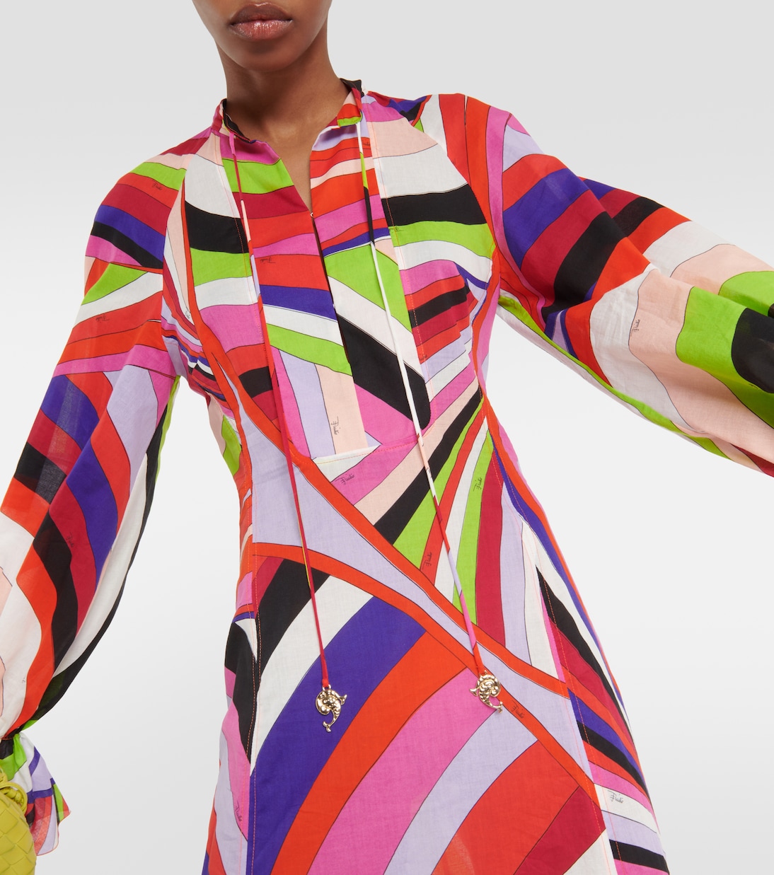 Abito lungo Iride in cotone con stampa | Pucci