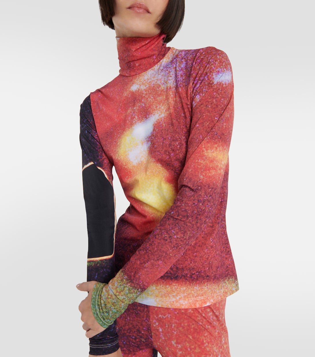 Printed turtleneck top | MM6 Maison Margiela