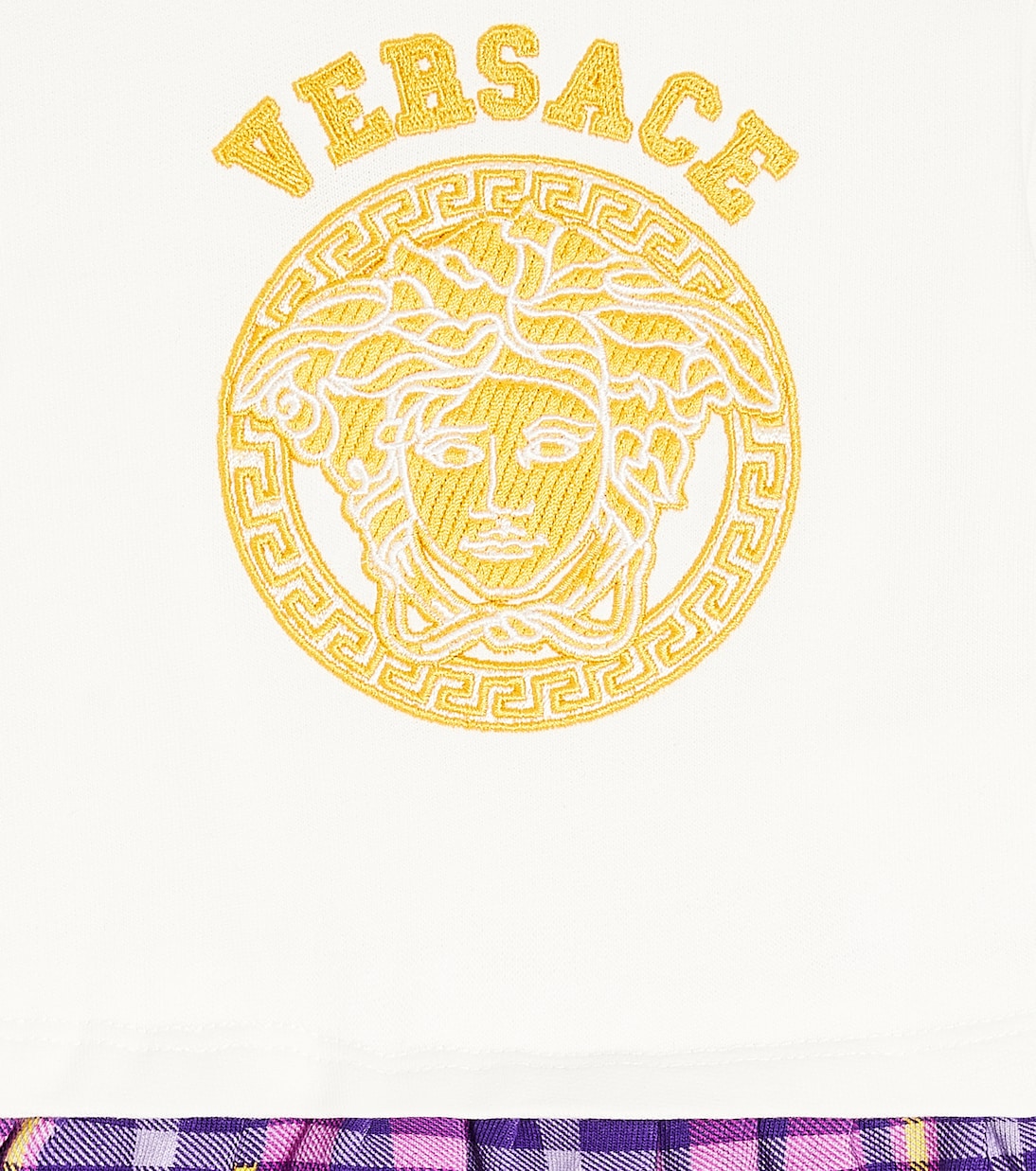 Baby - Abito in jersey di cotone con logo | Versace Kids