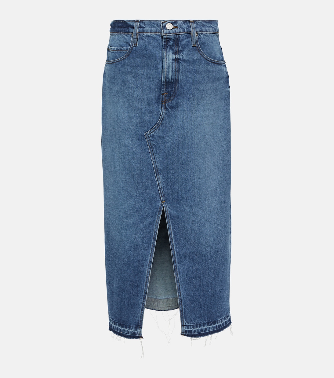 The Midaxi denim midi skirt | Frame