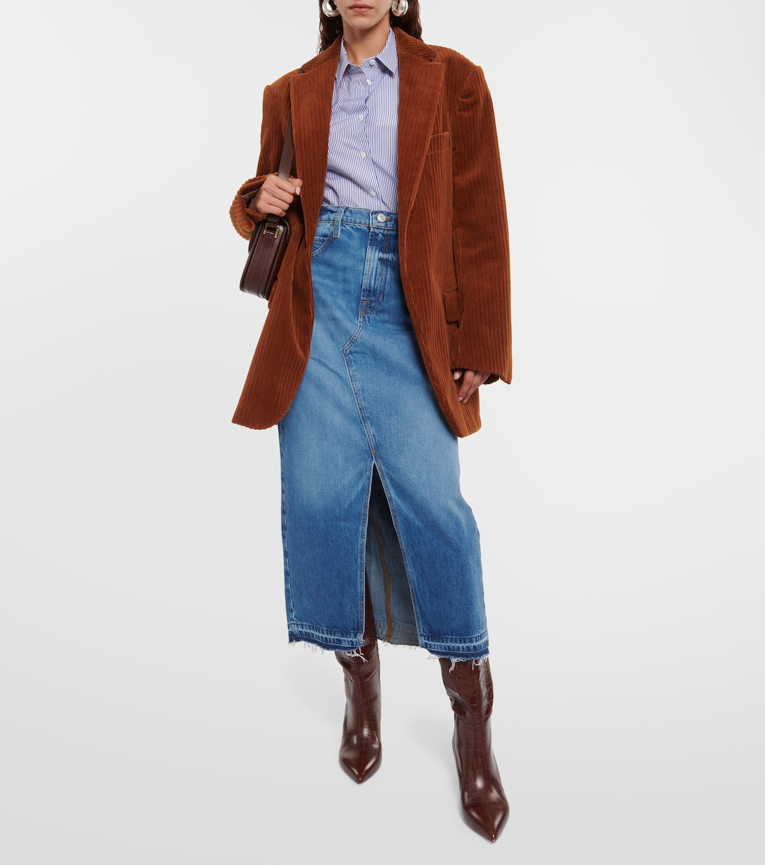 The Midaxi denim midi skirt | Frame