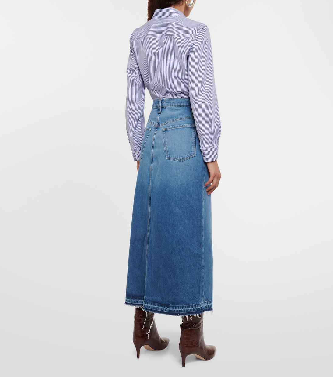 The Midaxi denim midi skirt | Frame