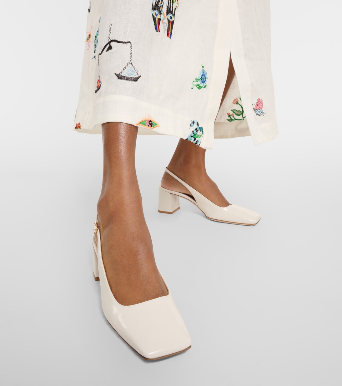 Slingback-Pumps Freeda 55 aus Leder | Gianvito Rossi