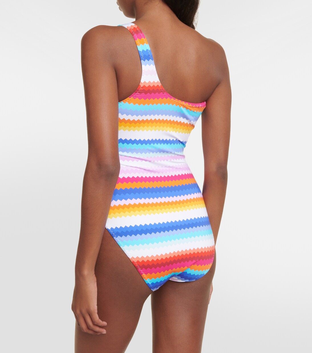 Chevron printed one-shoulder swimsuit | Missoni Mare