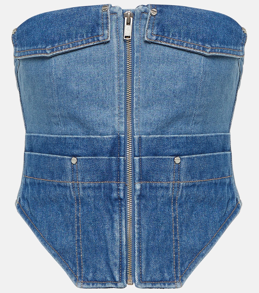 Top a corsetto Workwear in denim | Dion Lee