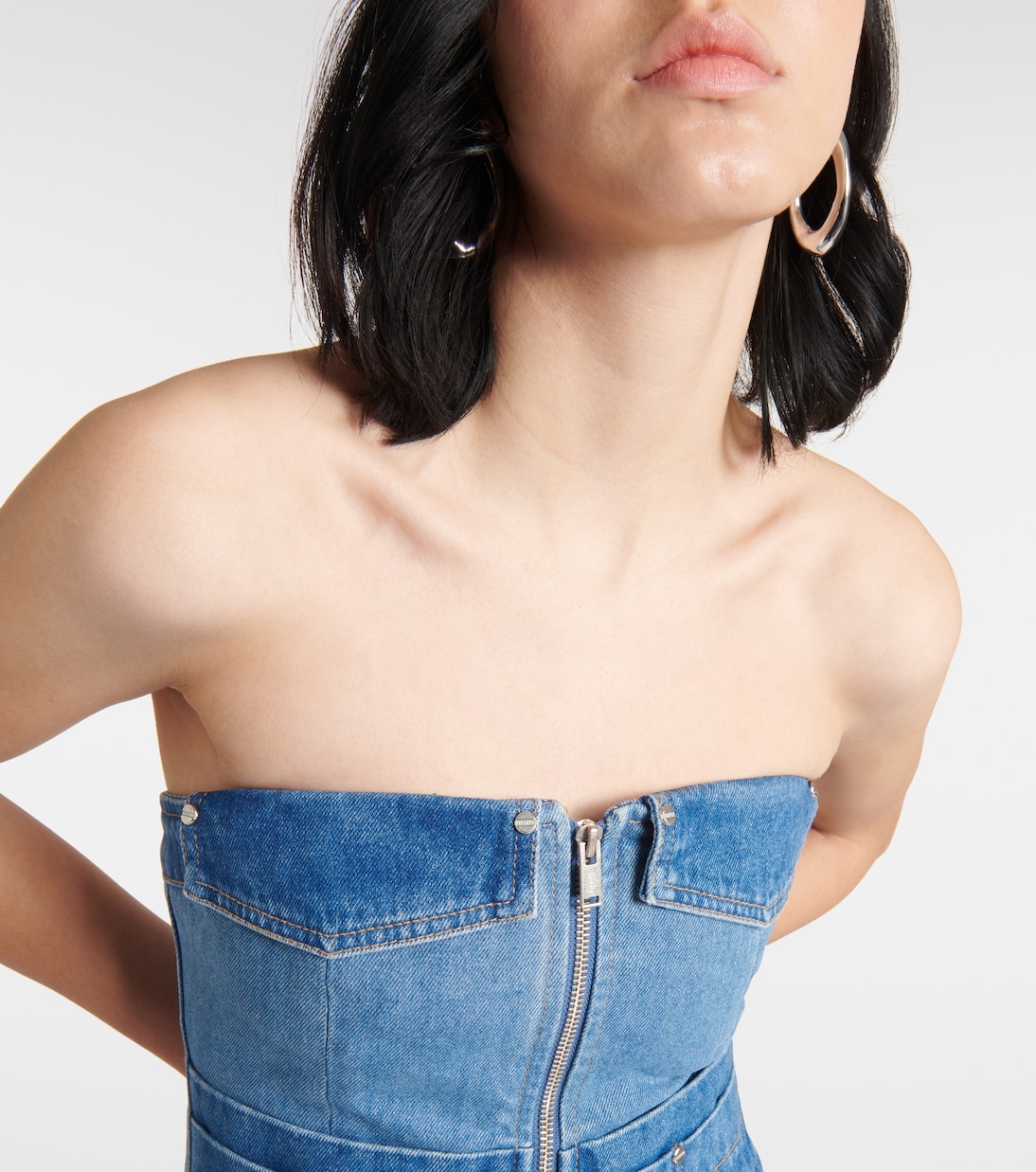 Top a corsetto Workwear in denim | Dion Lee