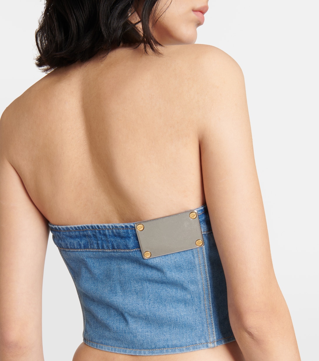 Top a corsetto Workwear in denim | Dion Lee