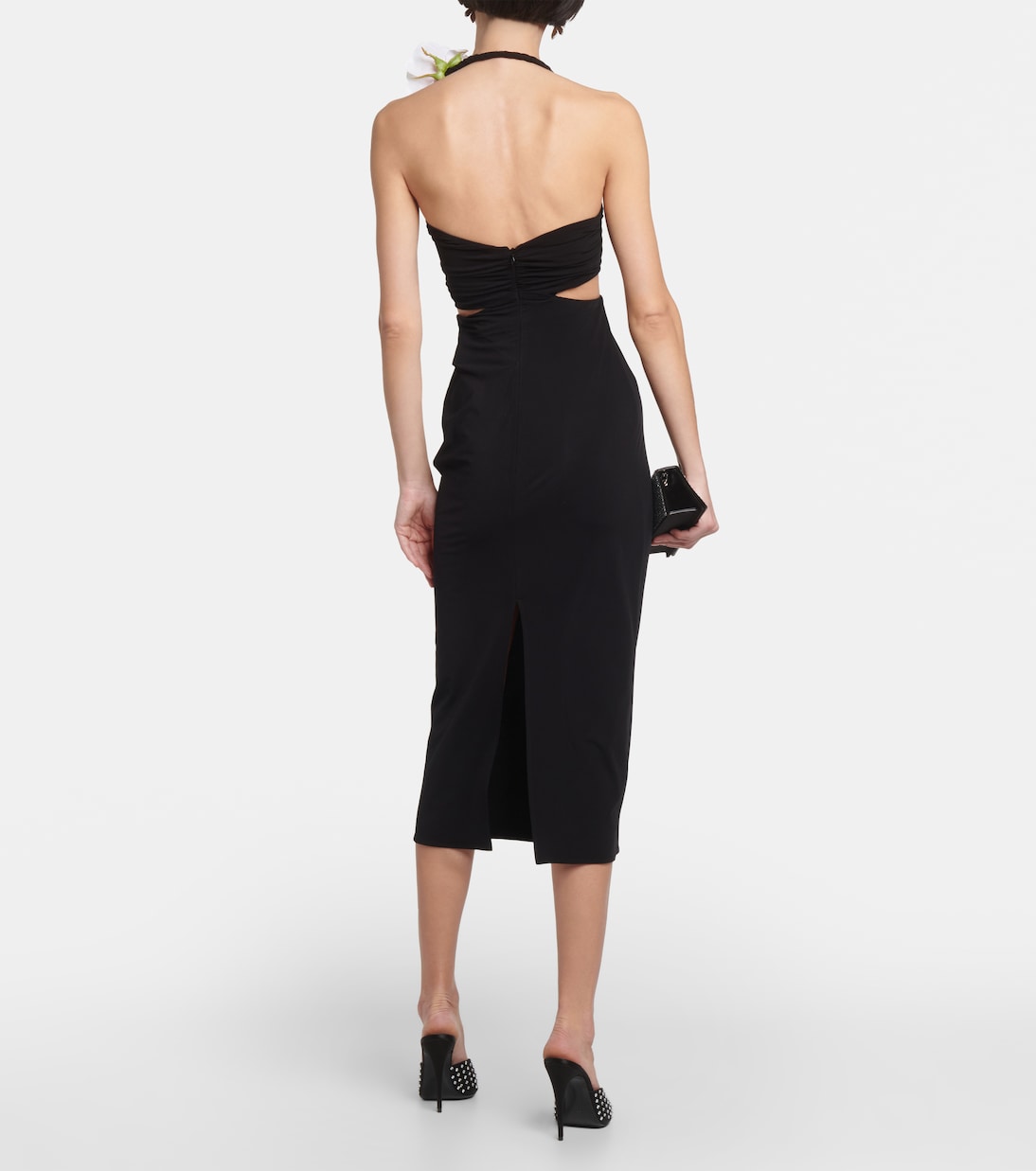 Floral-appliqué cutout midi dress | Magda Butrym