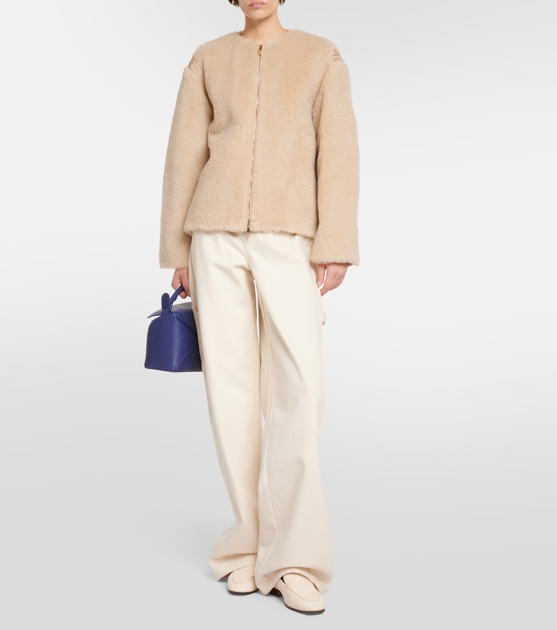 Panno alpaca, wool and silk teddy jacket | Max Mara