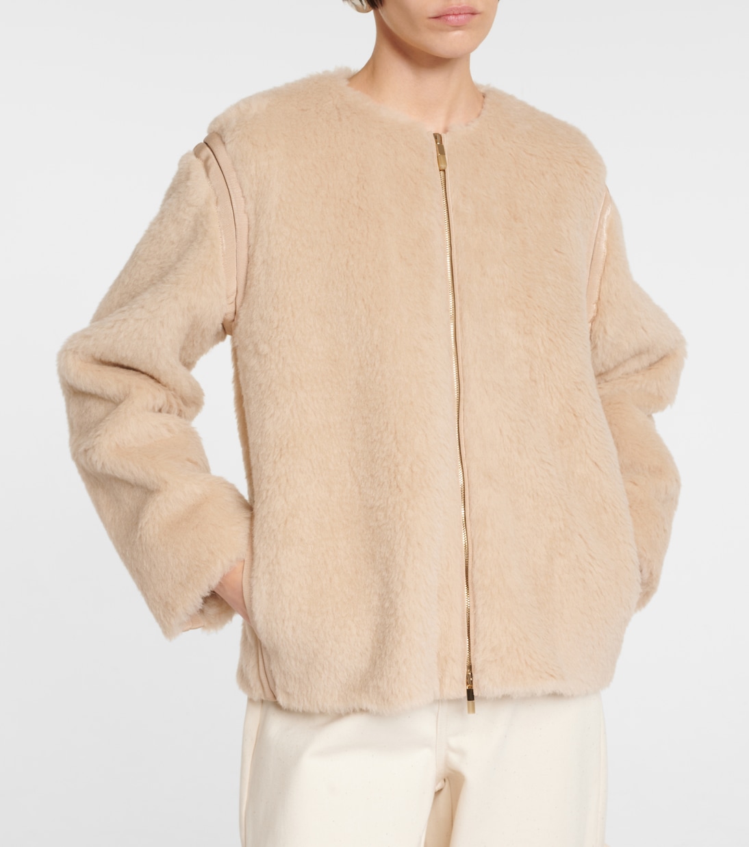 Panno alpaca, wool and silk teddy jacket | Max Mara