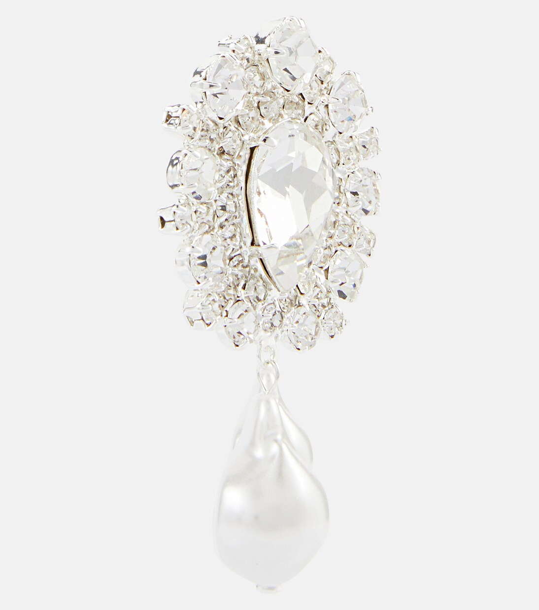 Orecchini clip-on con perle bijoux e cristalli | Magda Butrym