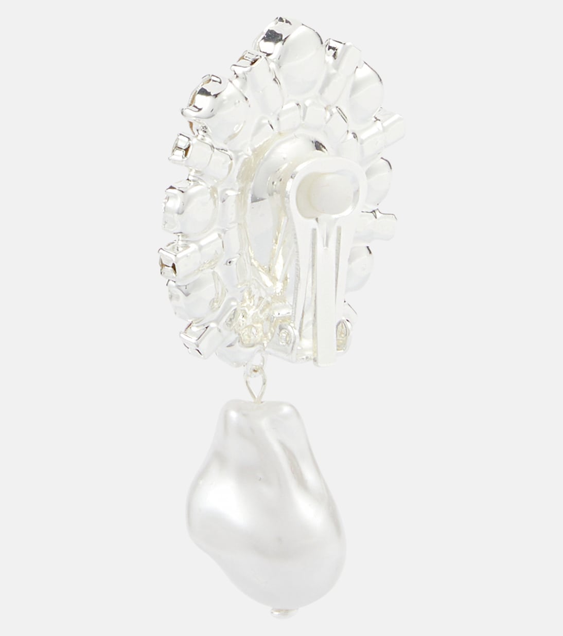 Orecchini clip-on con perle bijoux e cristalli | Magda Butrym