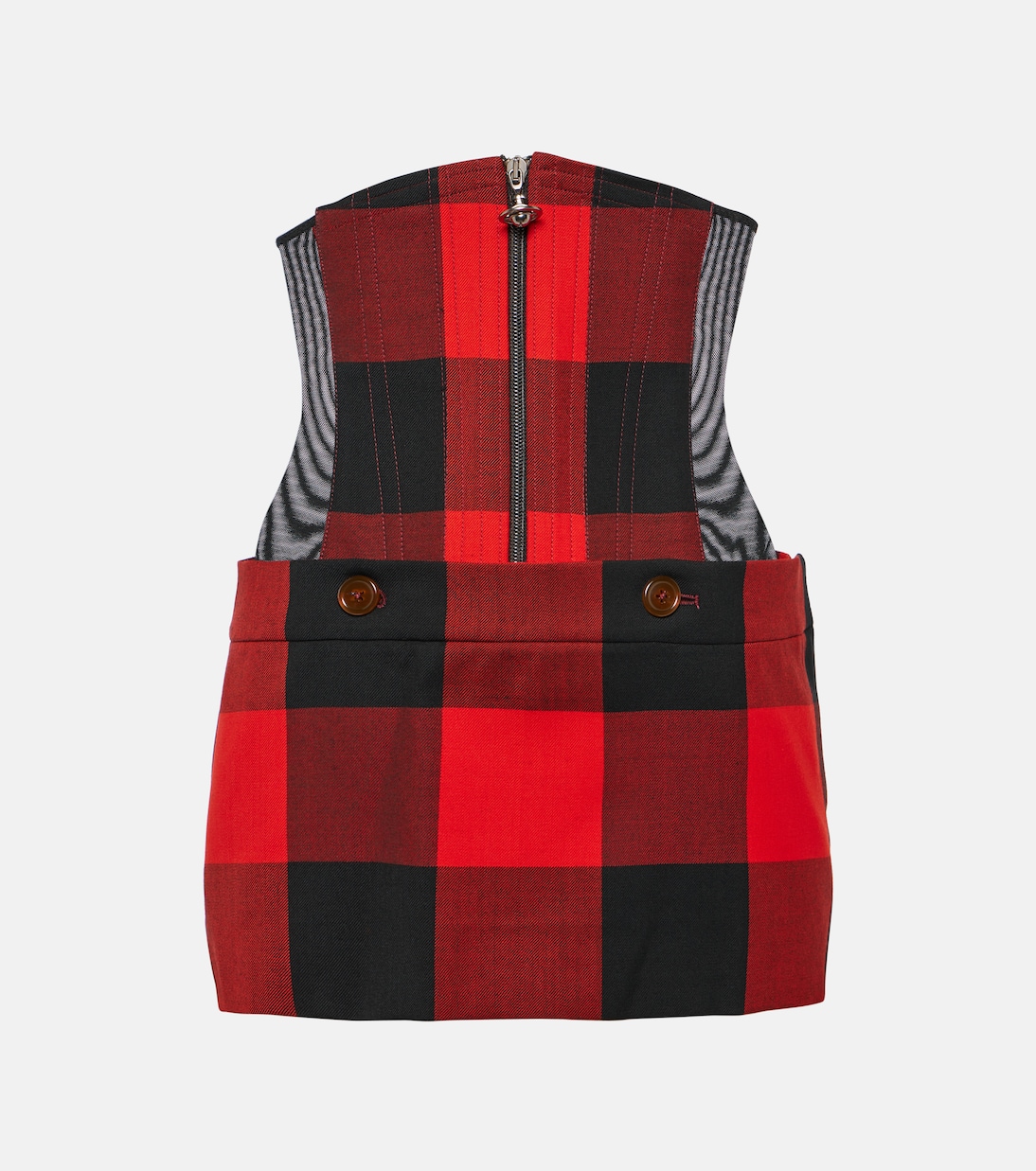 Foam checked virgin wool miniskirt | Vivienne Westwood