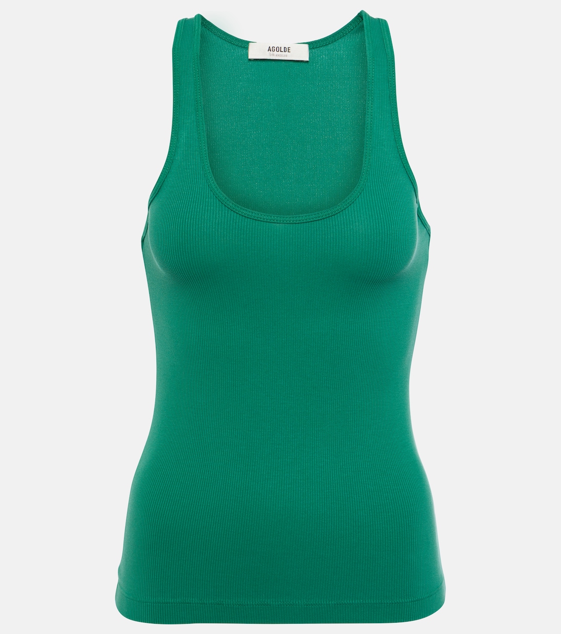 Top Bianca in maglia a coste | Agolde