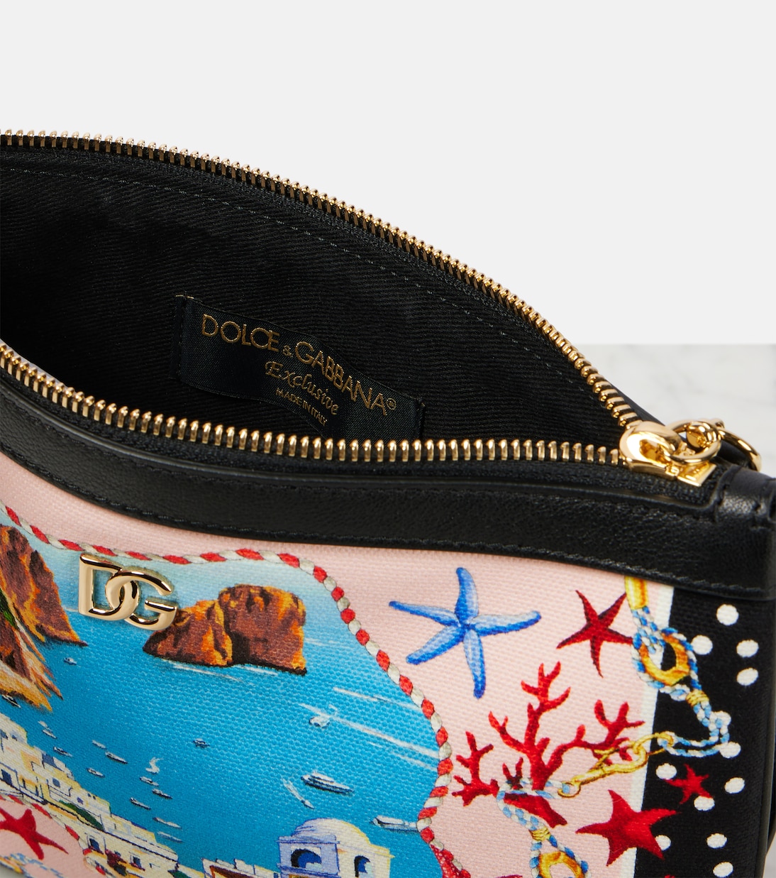 Bustina Capri in canvas con stampa | Dolce&Gabbana