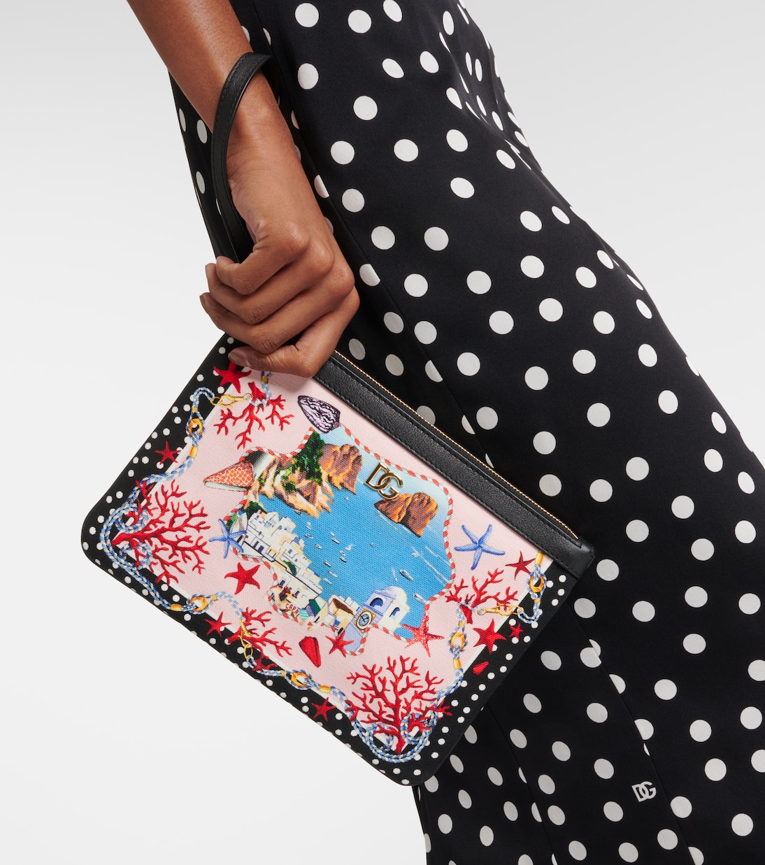 Bustina Capri in canvas con stampa | Dolce&Gabbana