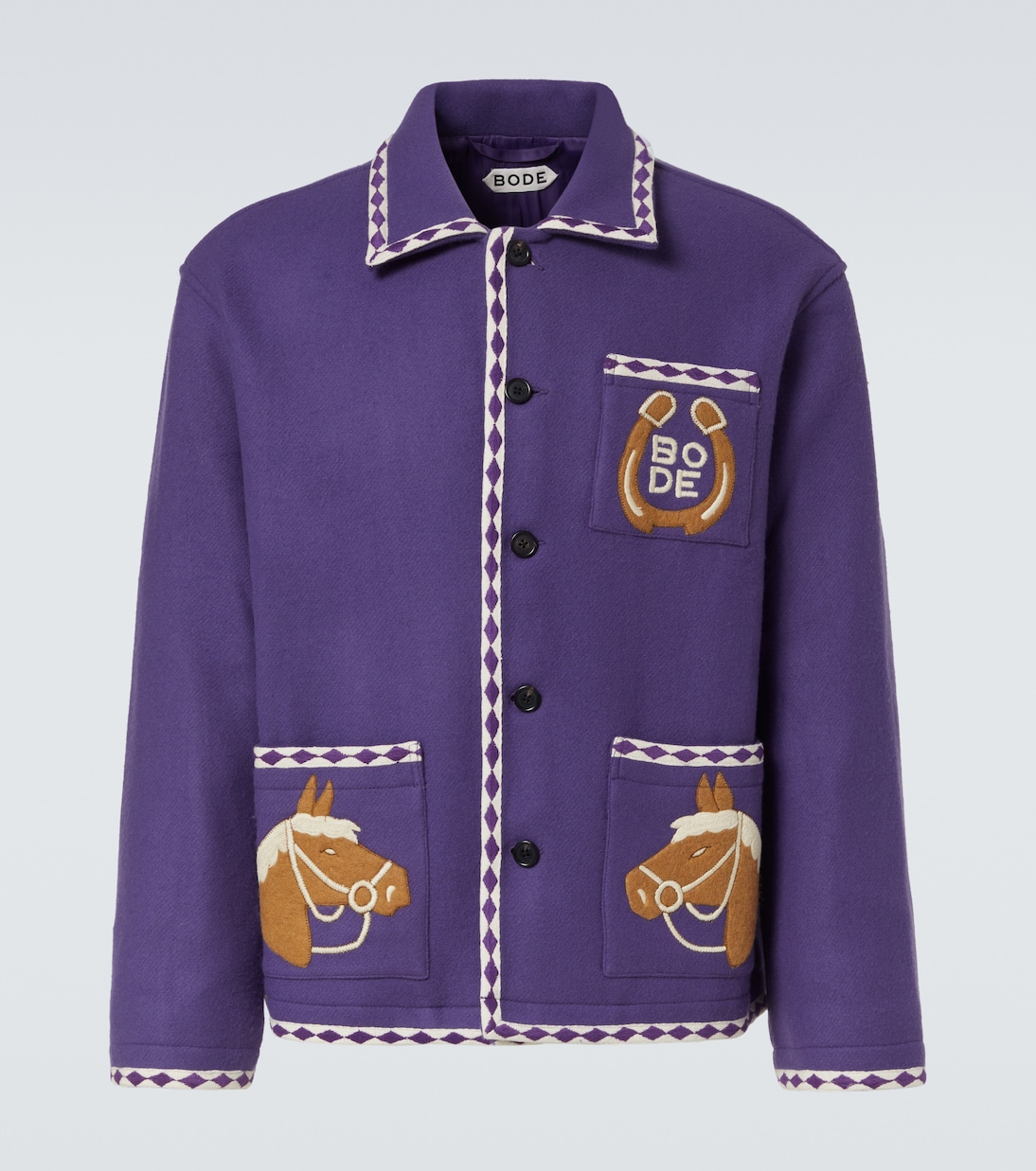 Bronco embroidered wool jacket | Bode