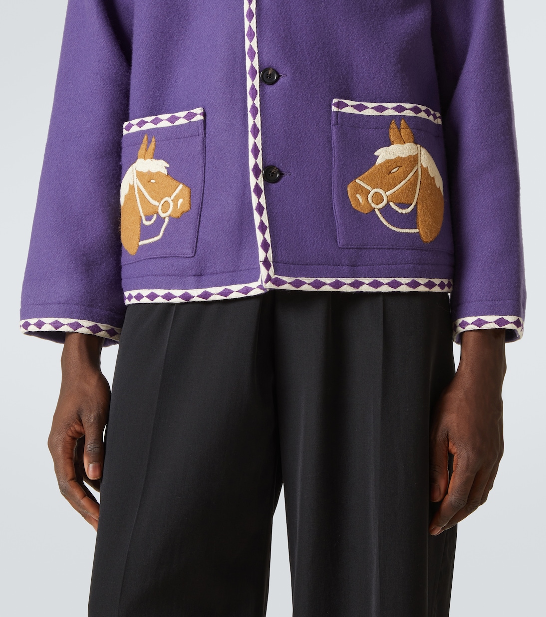 Bronco embroidered wool jacket | Bode