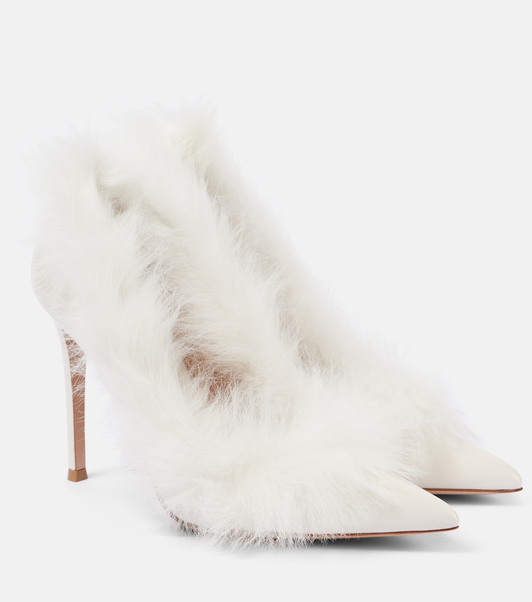 Pumps Jenny aus Lackleder mit Shearling | Gianvito Rossi