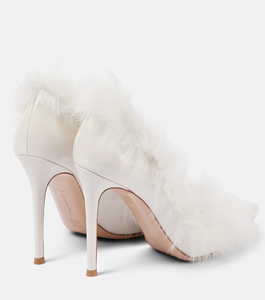 Pumps Jenny aus Lackleder mit Shearling | Gianvito Rossi