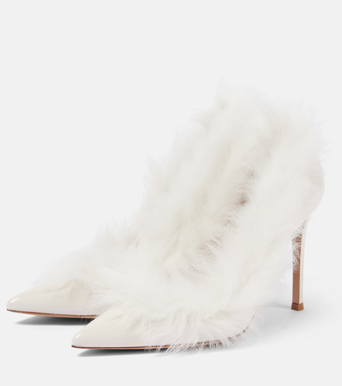 Pumps Jenny aus Lackleder mit Shearling | Gianvito Rossi