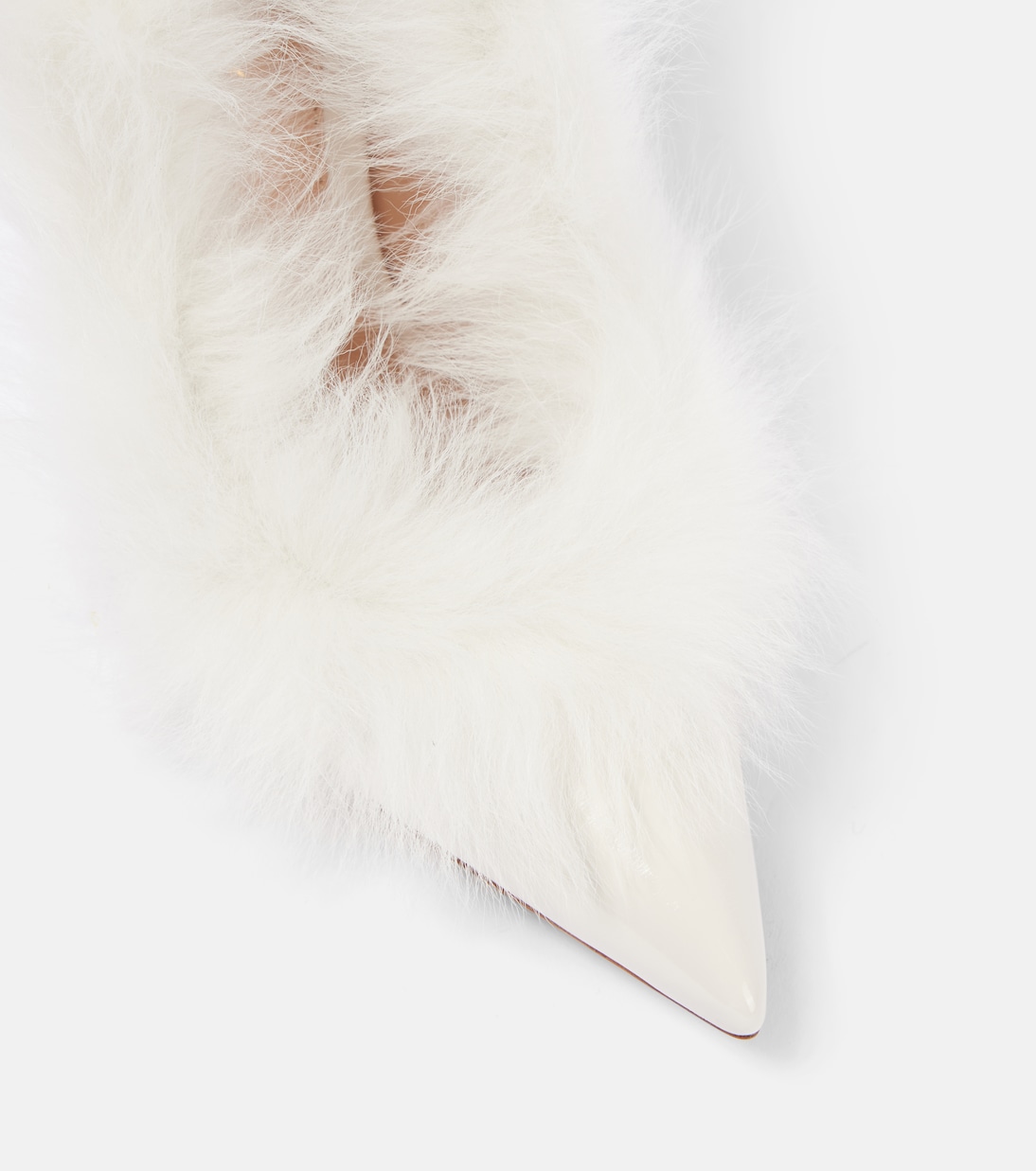 Pumps Jenny aus Lackleder mit Shearling | Gianvito Rossi