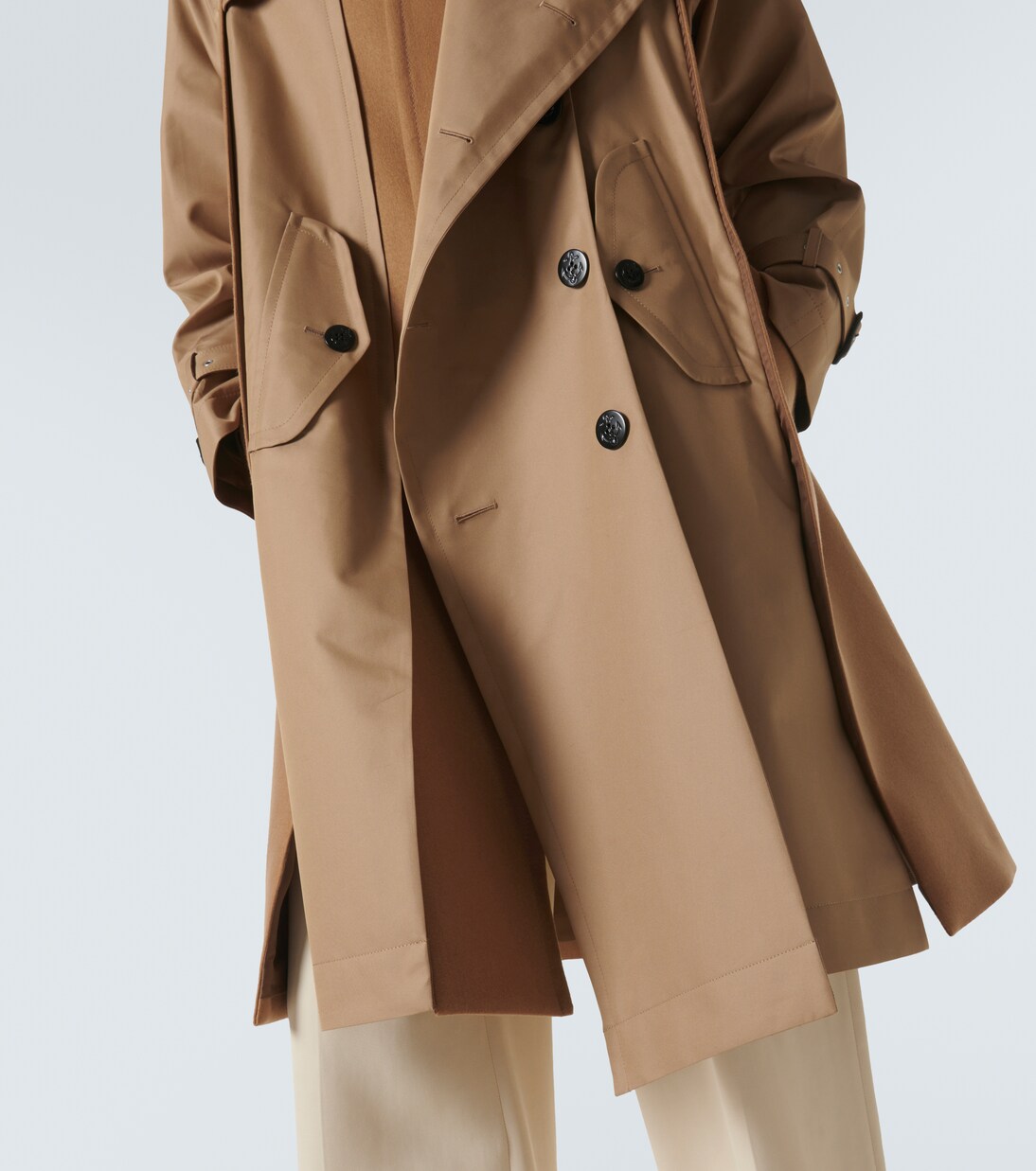 UNITED TOKYOHARD GABARDINE TRENCHCOAT 黒（Gabardine trench coat in 
