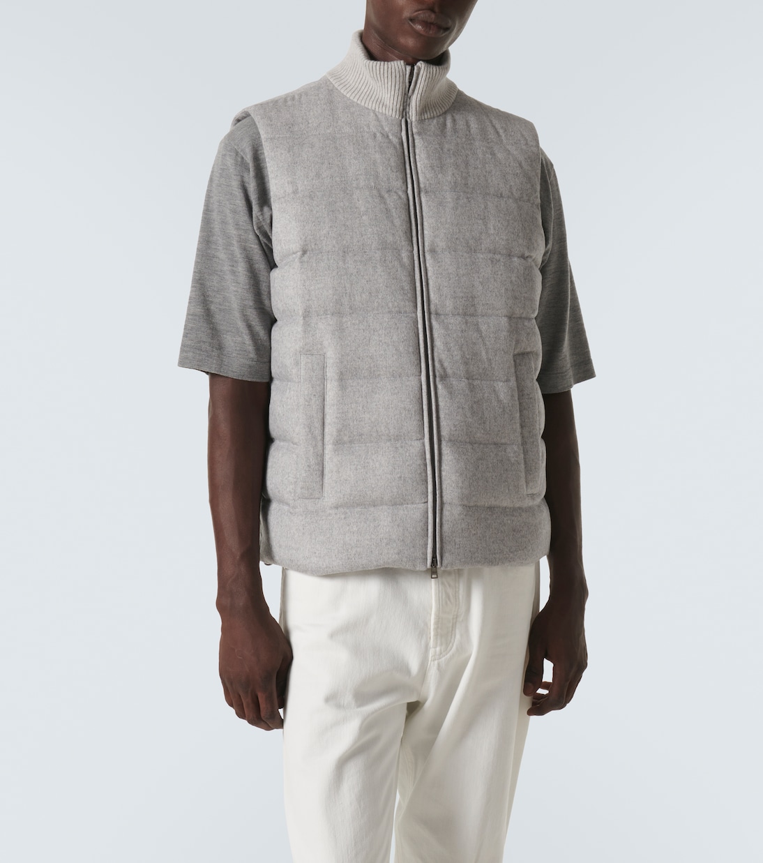 Piumino in seta e cashmere senza maniche | Herno