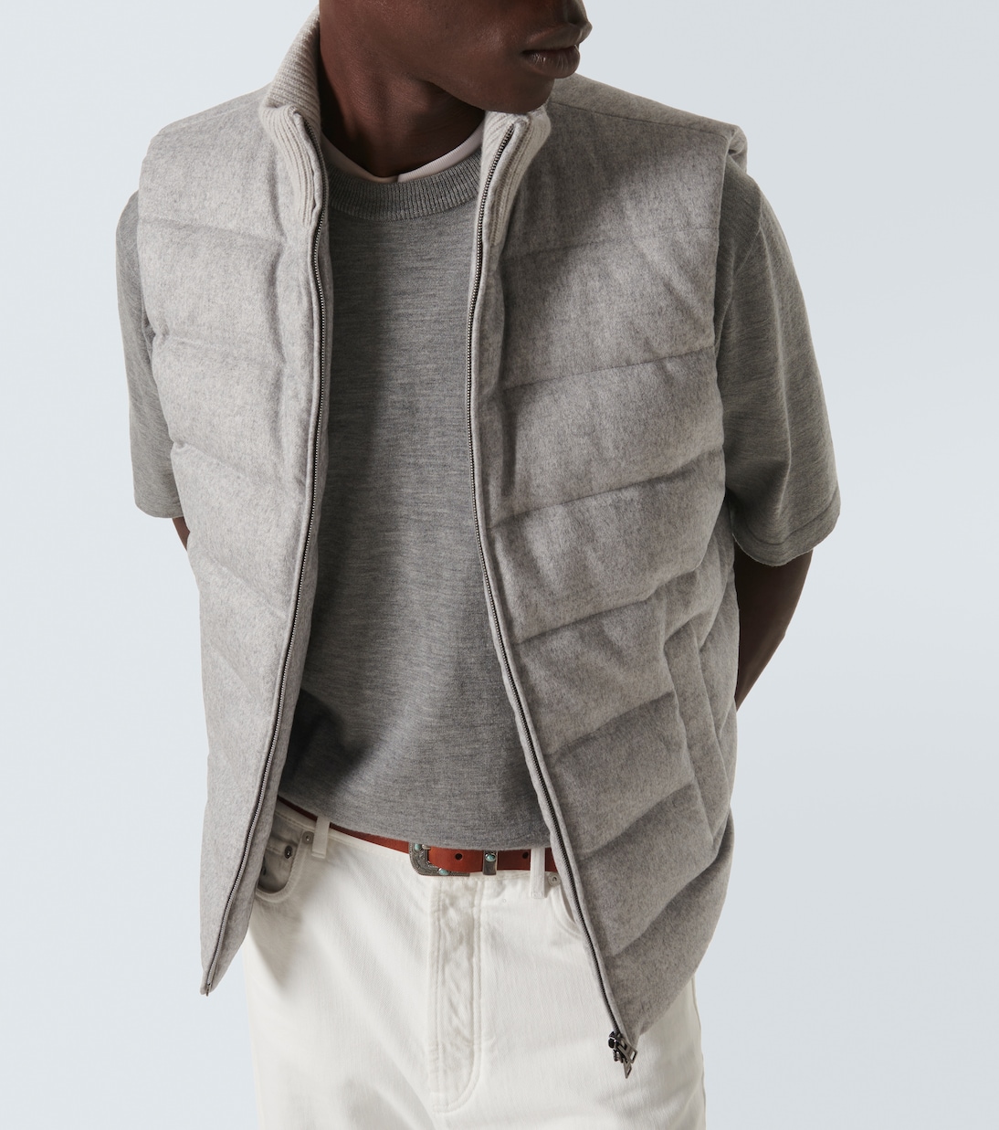 Piumino in seta e cashmere senza maniche | Herno