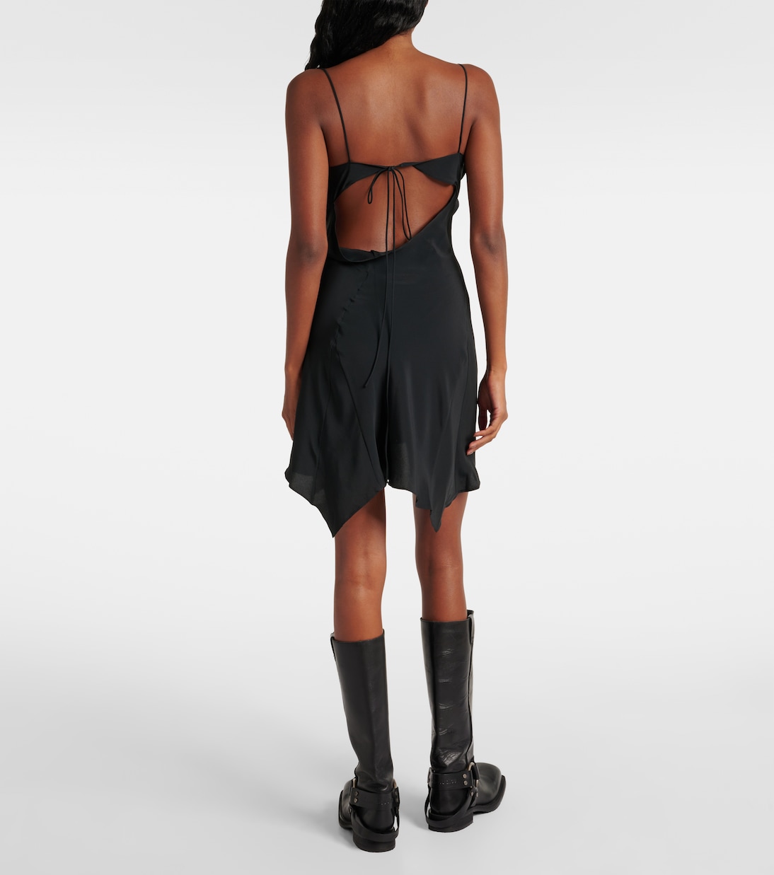 Vestido corto drapeado asimétrico | Acne Studios