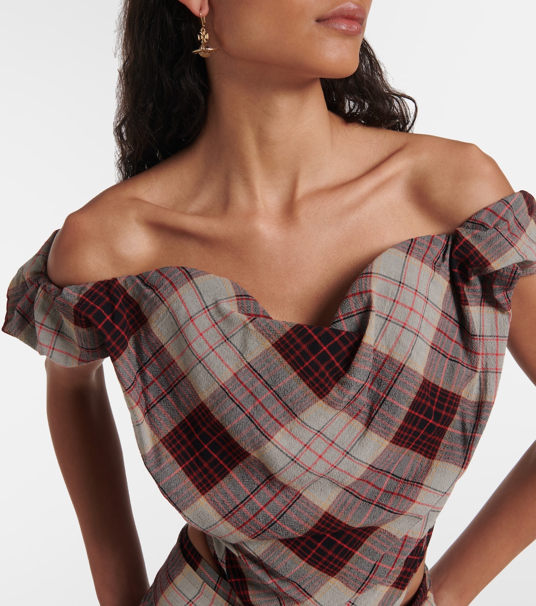Sunday checked draped corset | Vivienne Westwood