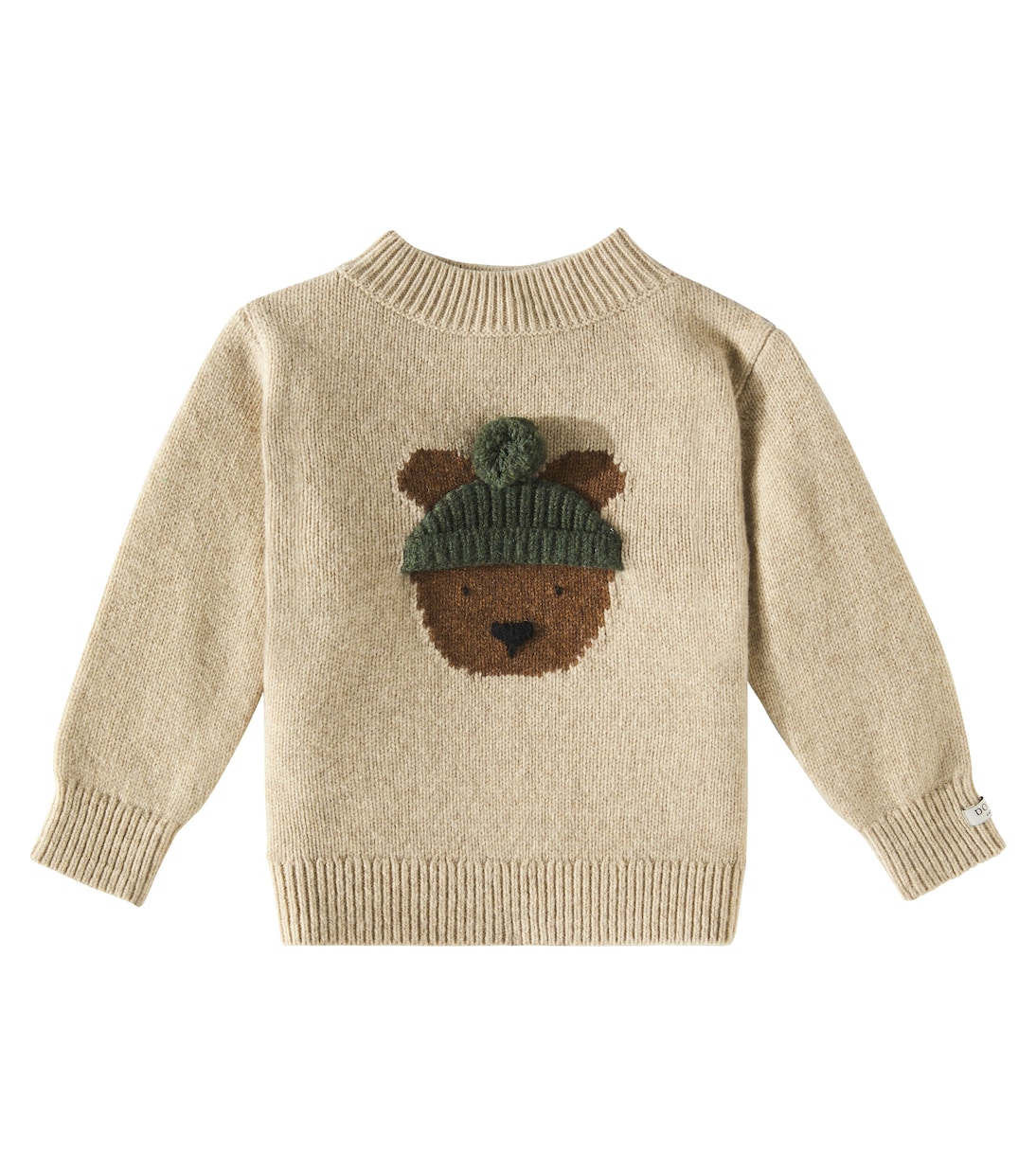 Baby Pullover Denn Bear aus Wolle | Donsje