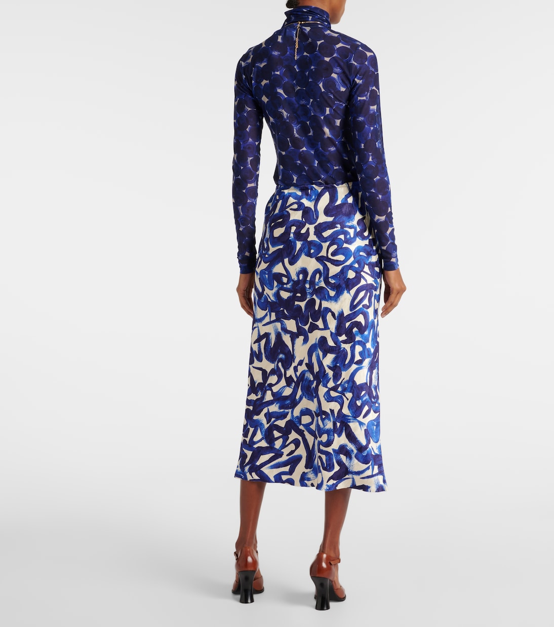 Jupe midi imprimée | Dries Van Noten