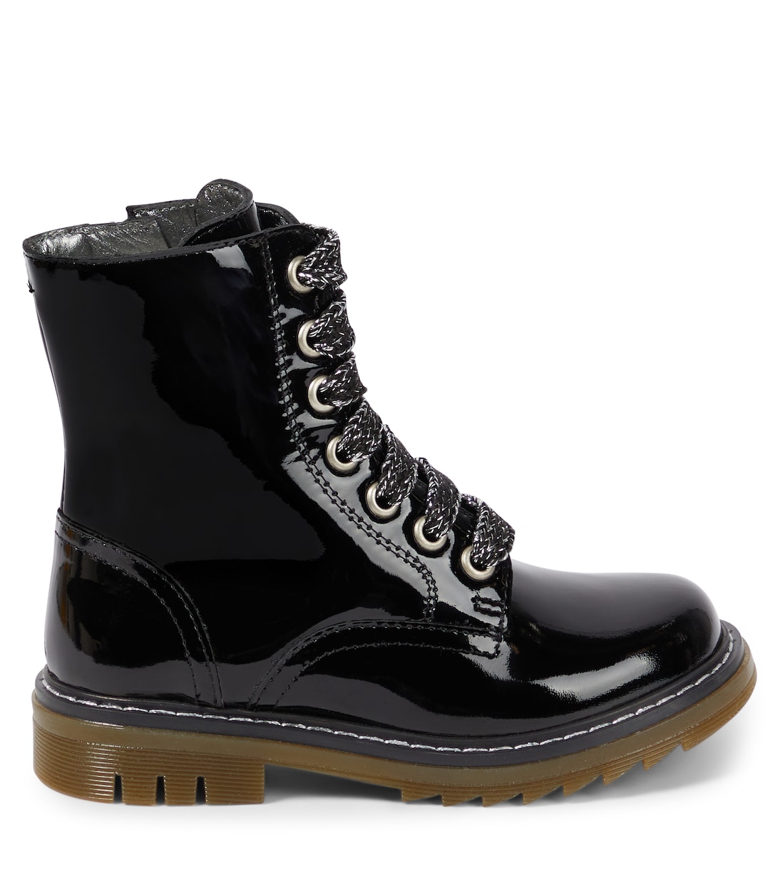 Sid Ranger patent leather lace-up boots | Pom d'Api